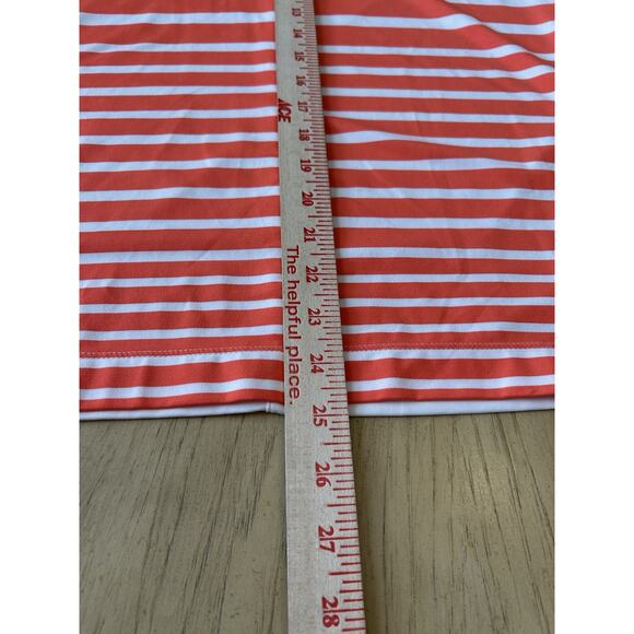 Nike Golf Polo Womens L Orange Striped Retro Tennis Preppy Casual Comfy Sporty - Picture 7 of 13